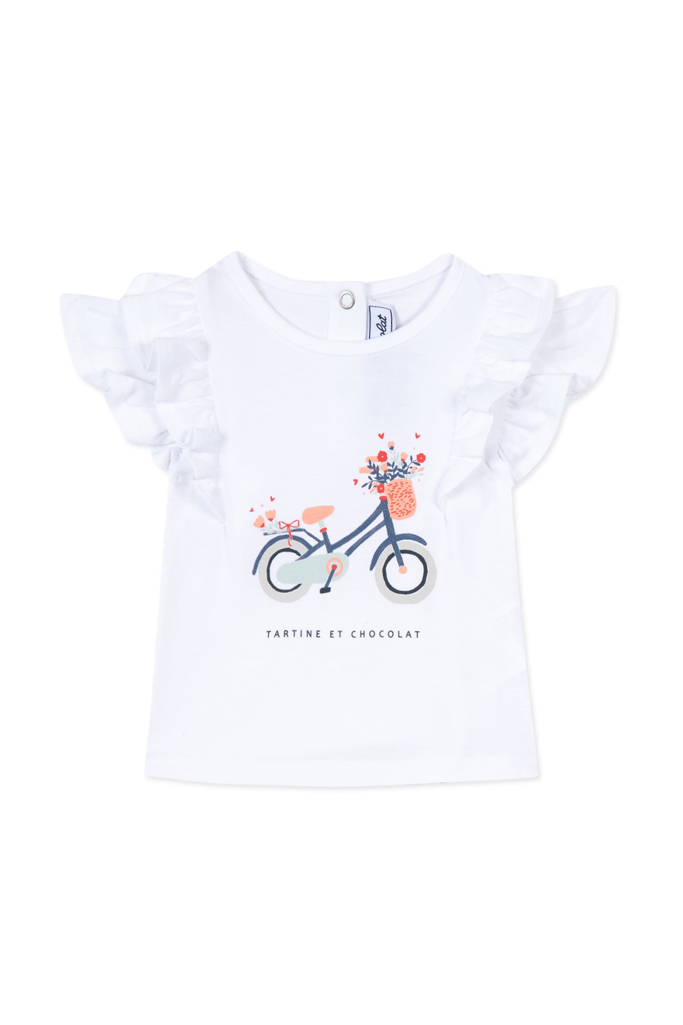 T-shirt - Peach Illustration bike Peach / 2Y