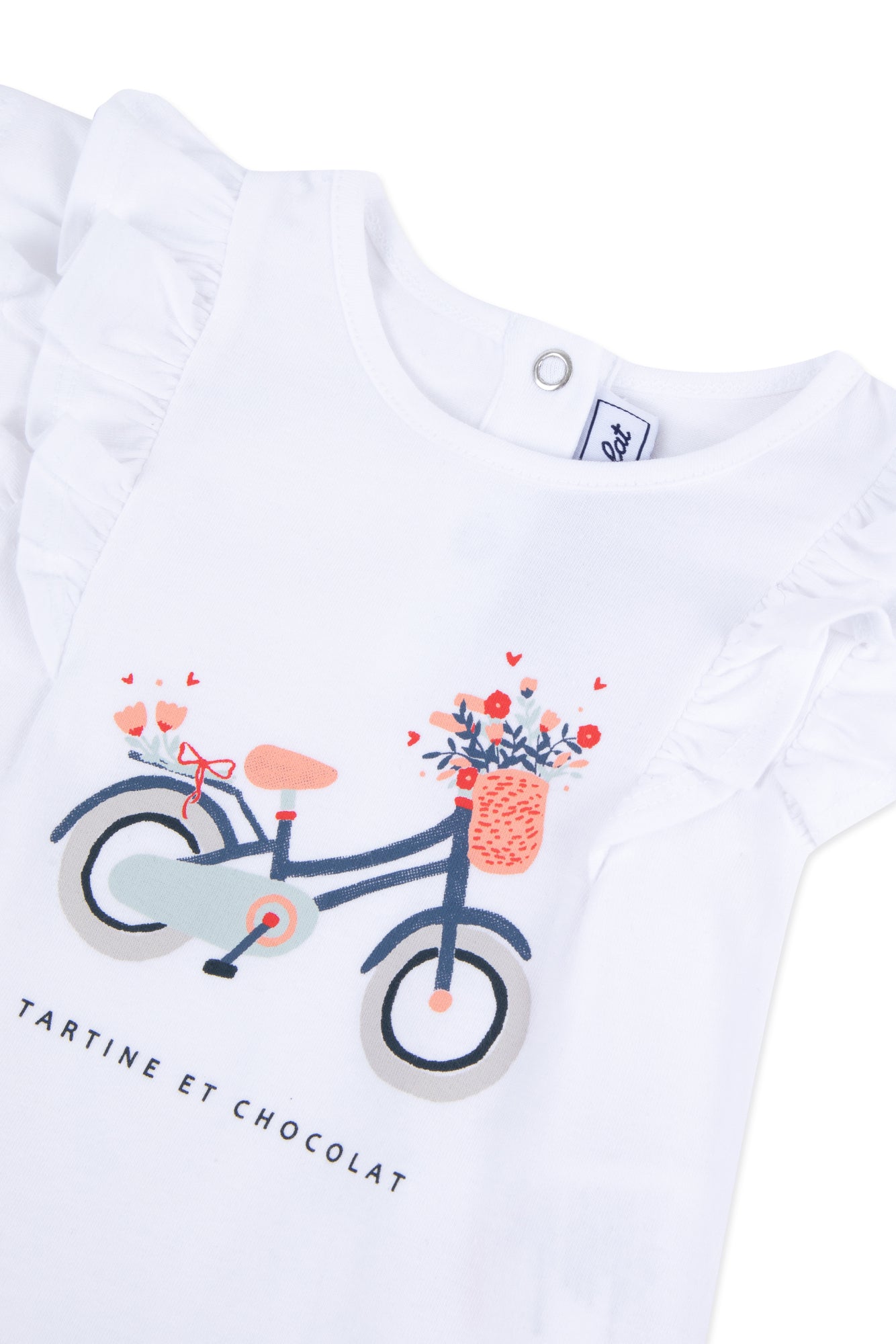 T-shirt - Peach Illustration bike Peach / 2Y
