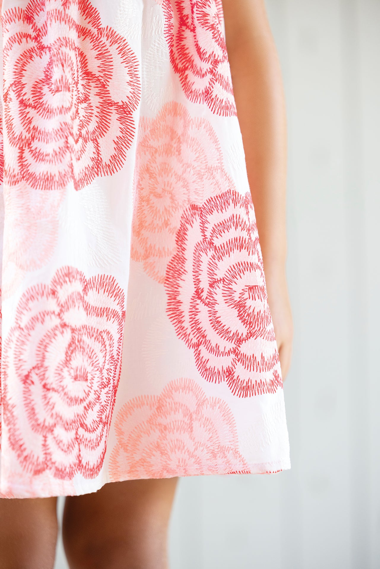 Dress - Pale pink flowery Ruffles Dragee / 5Y