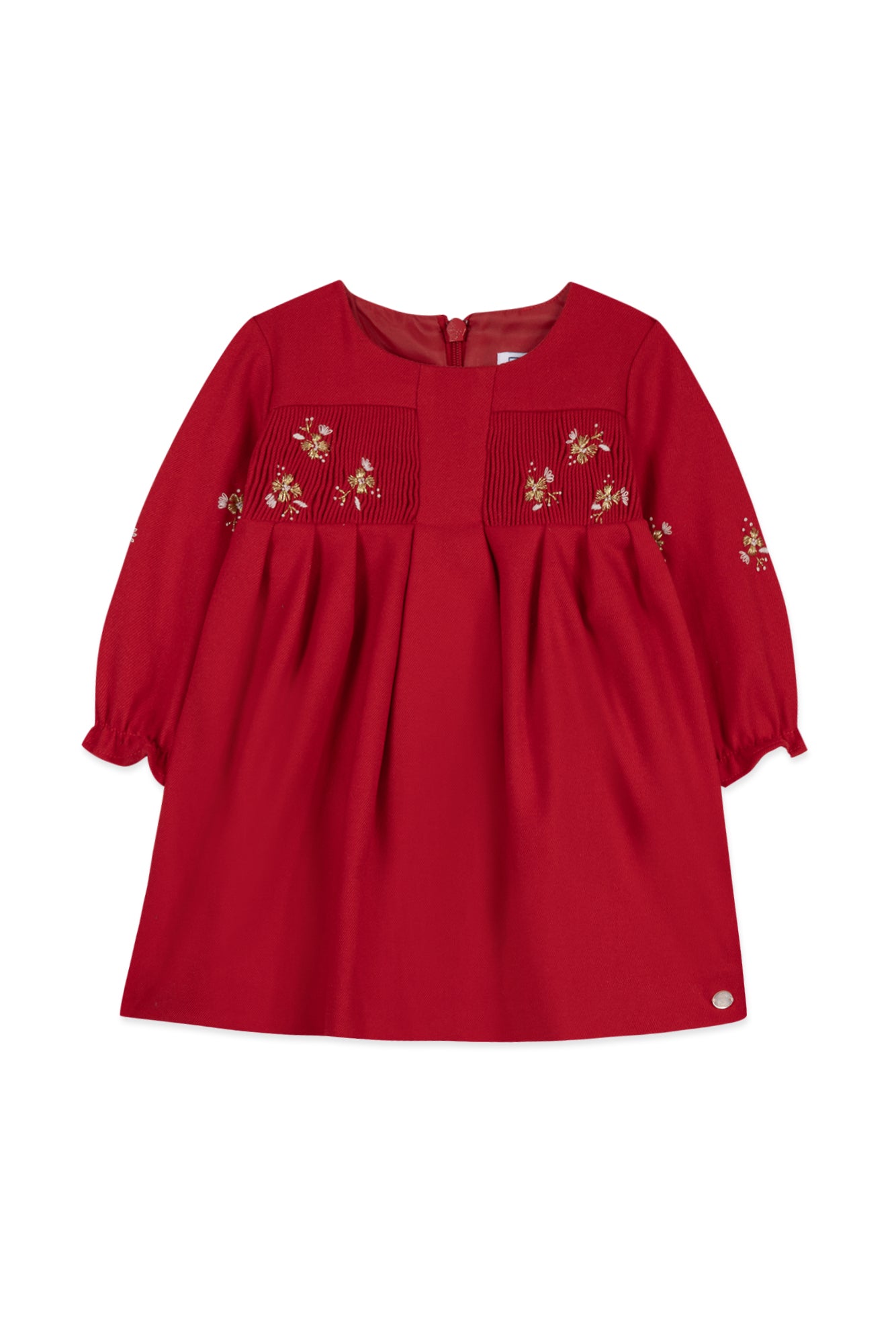 Dress - Red Smock Embroidered Red / 3M