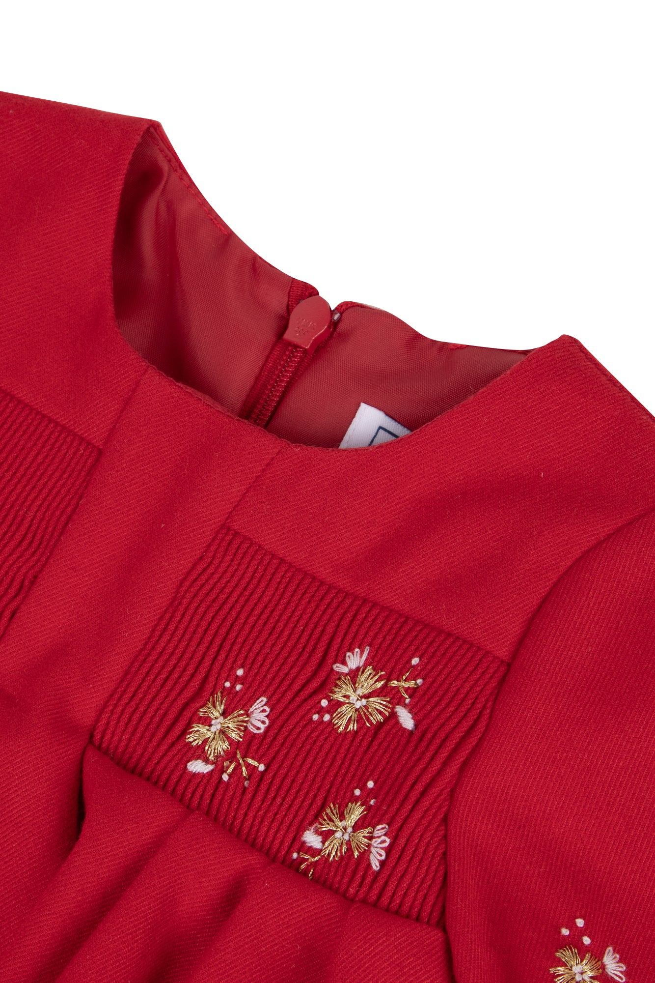 Dress - Red Smock Embroidered Red / 3M