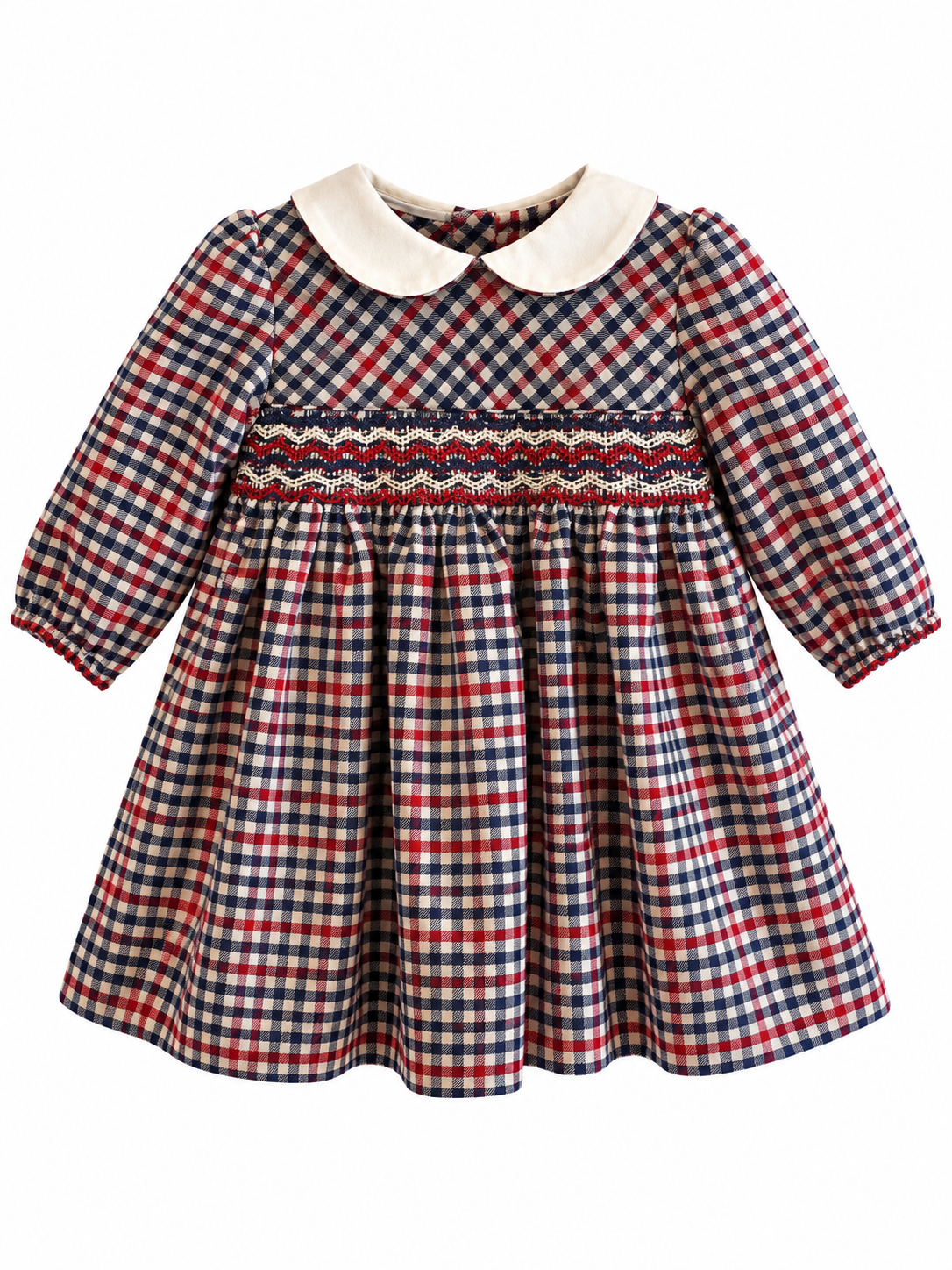 Dress -  Ari Checked Flannel With Smocking