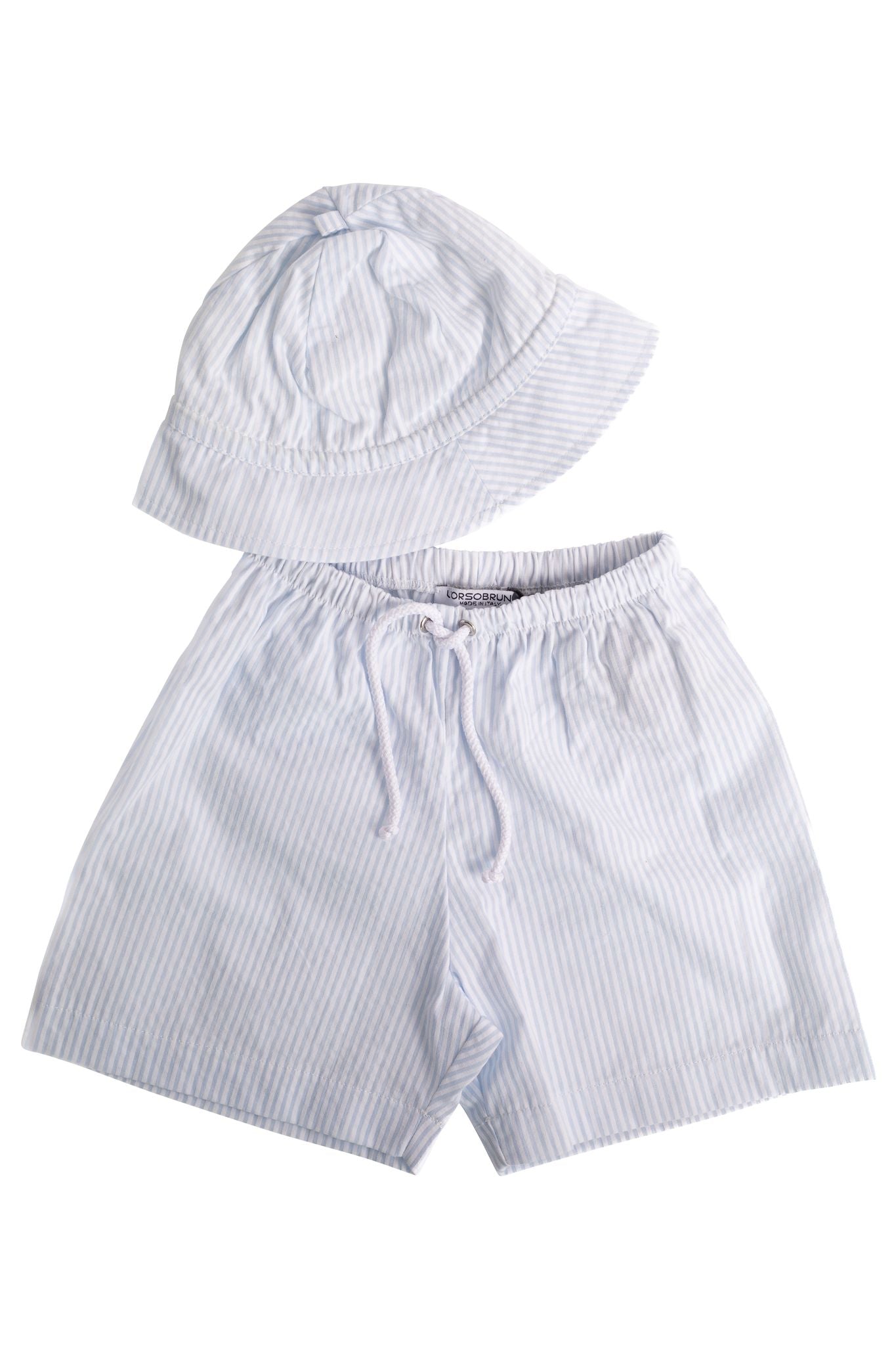 Shorts - Blue & White Stripe - L'orsobruno