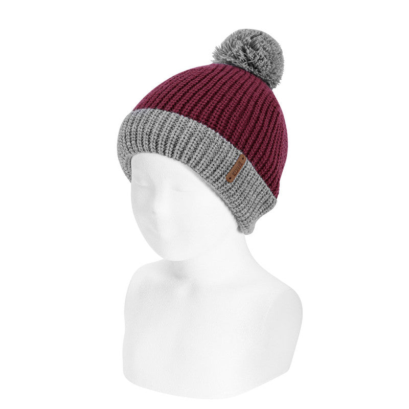 Biocolour Knit Hat with PomPom - Over The Moon