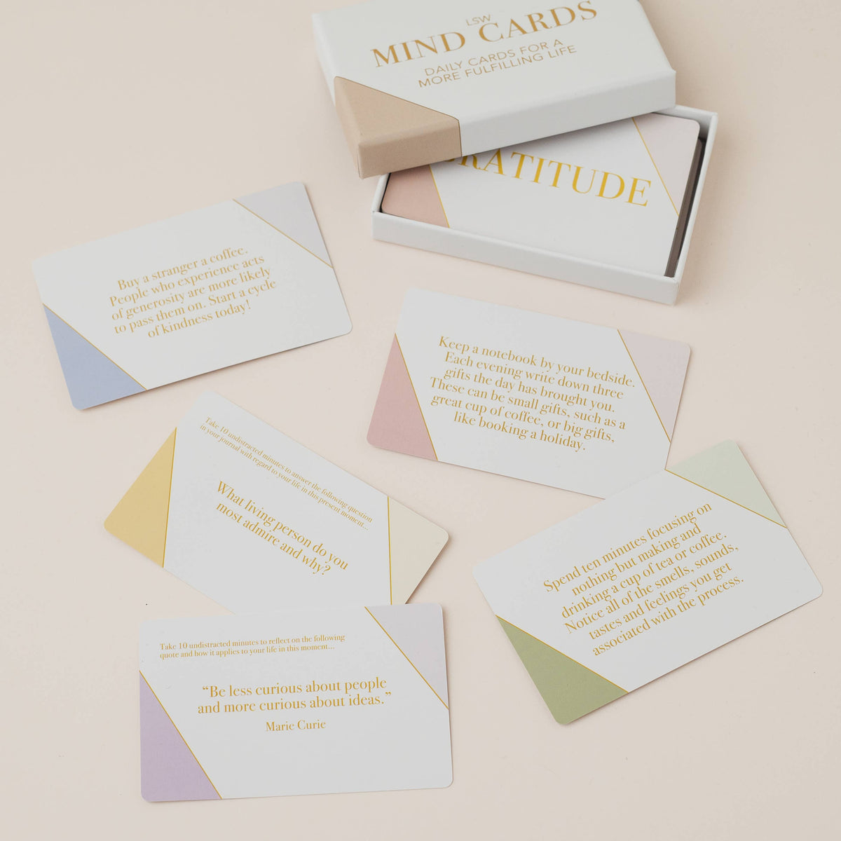 LSW Mind Cards: Daily Mindfulness and Self Care Prompts - Over The Moon