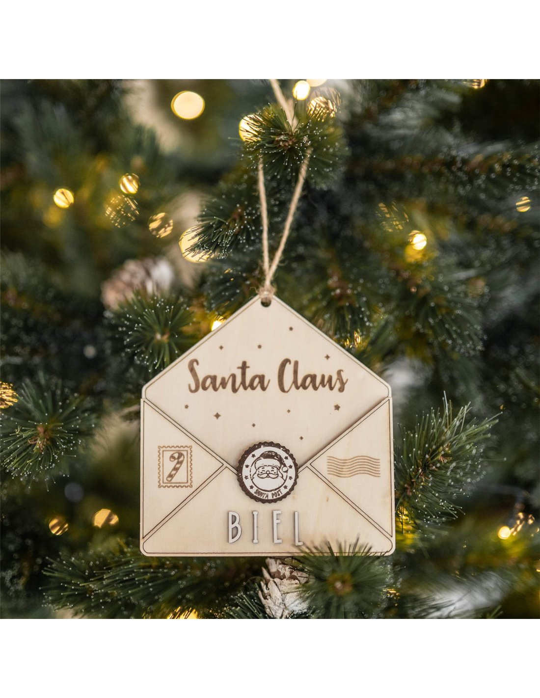 Christmas Decorations - Personalised Wooden Santa Letter