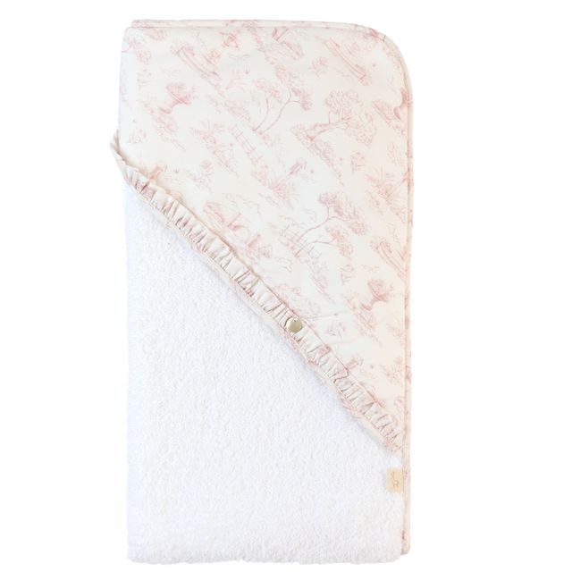 Badetuch – Pinke Toile de Jouy