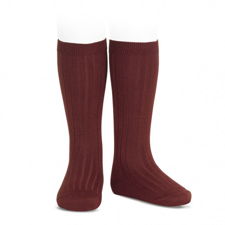 Socken - Einfache gerippte Kniestrümpfe