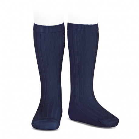 Socken - Einfache gerippte Kniestrümpfe
