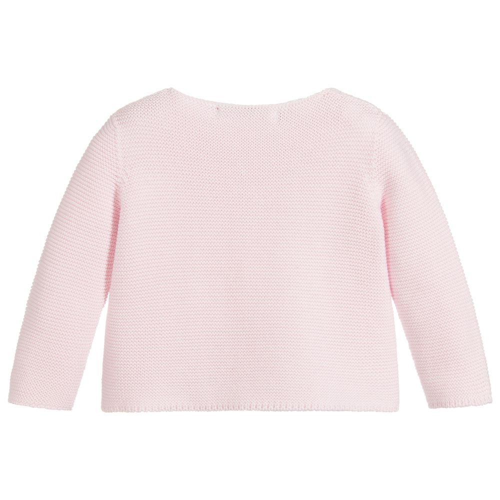 Pink knitted Cotton Cardigan - Babidu