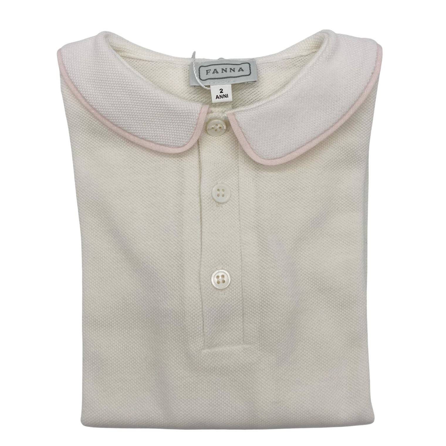 White Cotton Shirt with Embroidered Collar - Daphne - Nicoletta Fanna