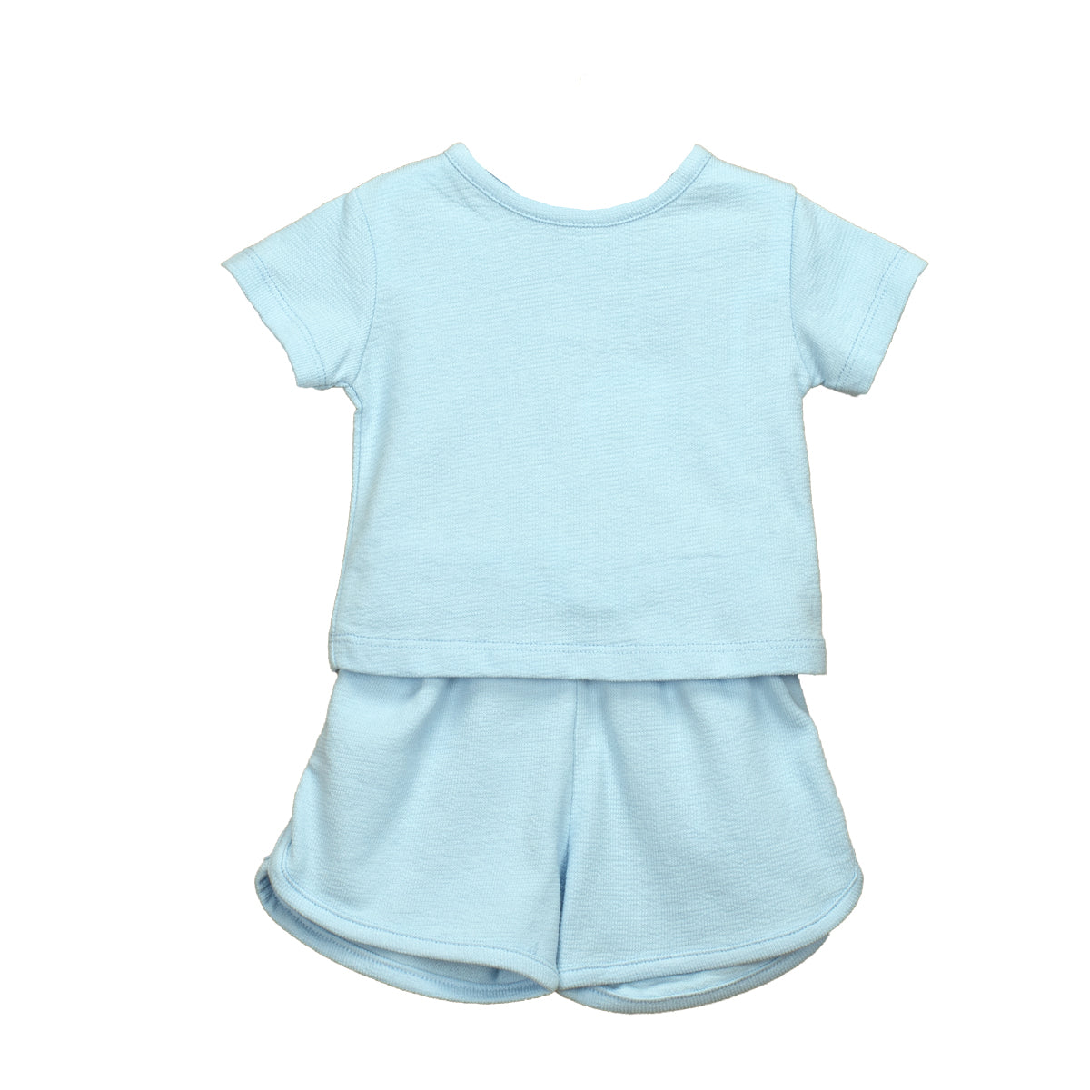 Plain 2 Pcs Short Set Sky Blue / 12M