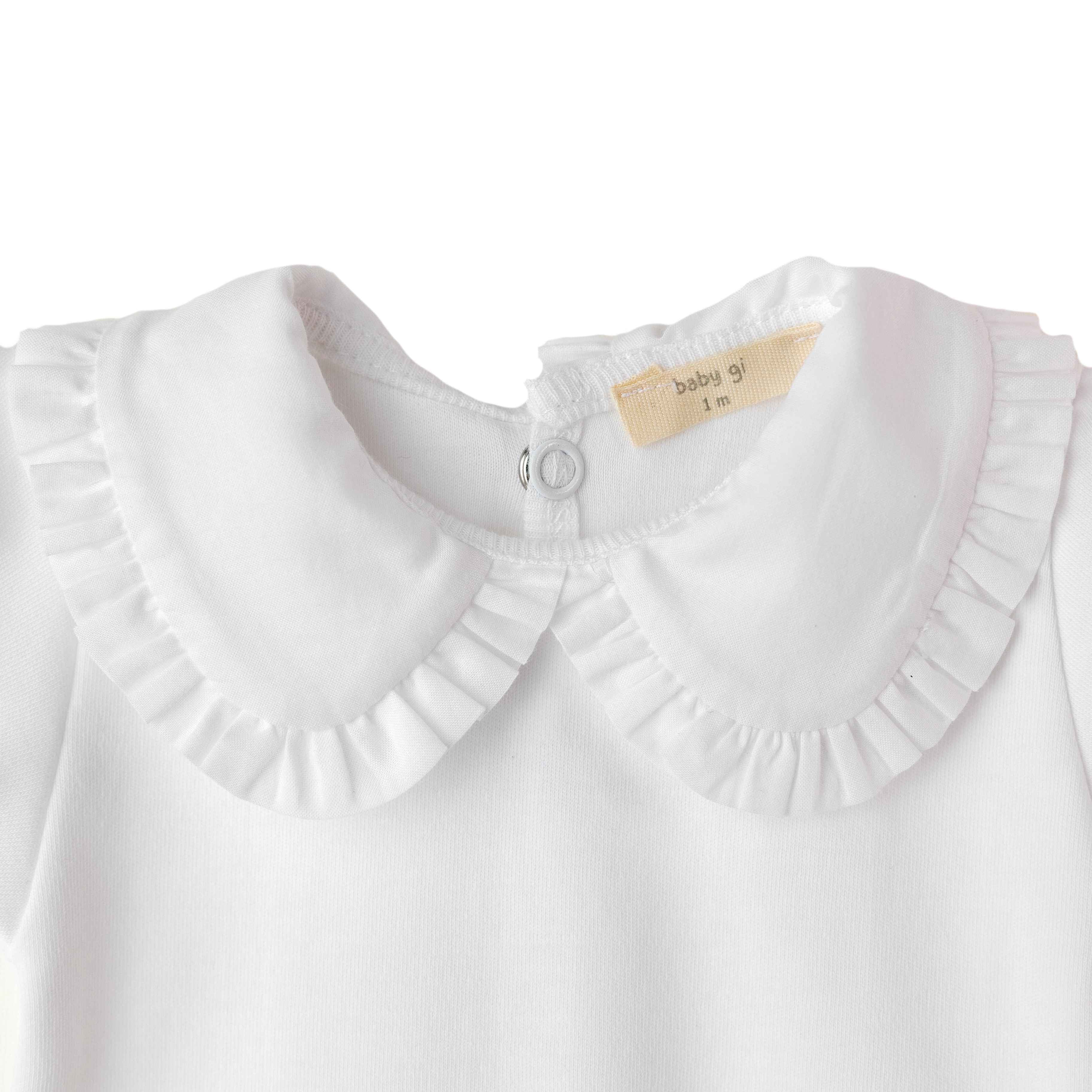 Bodysuit - Shortsleeved with Frilly Collar - Baby Gi