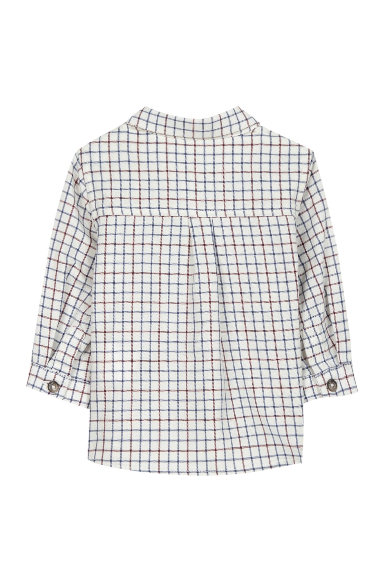 Shirt - Ecru check with pointed collar - Tartine Et Chocolat