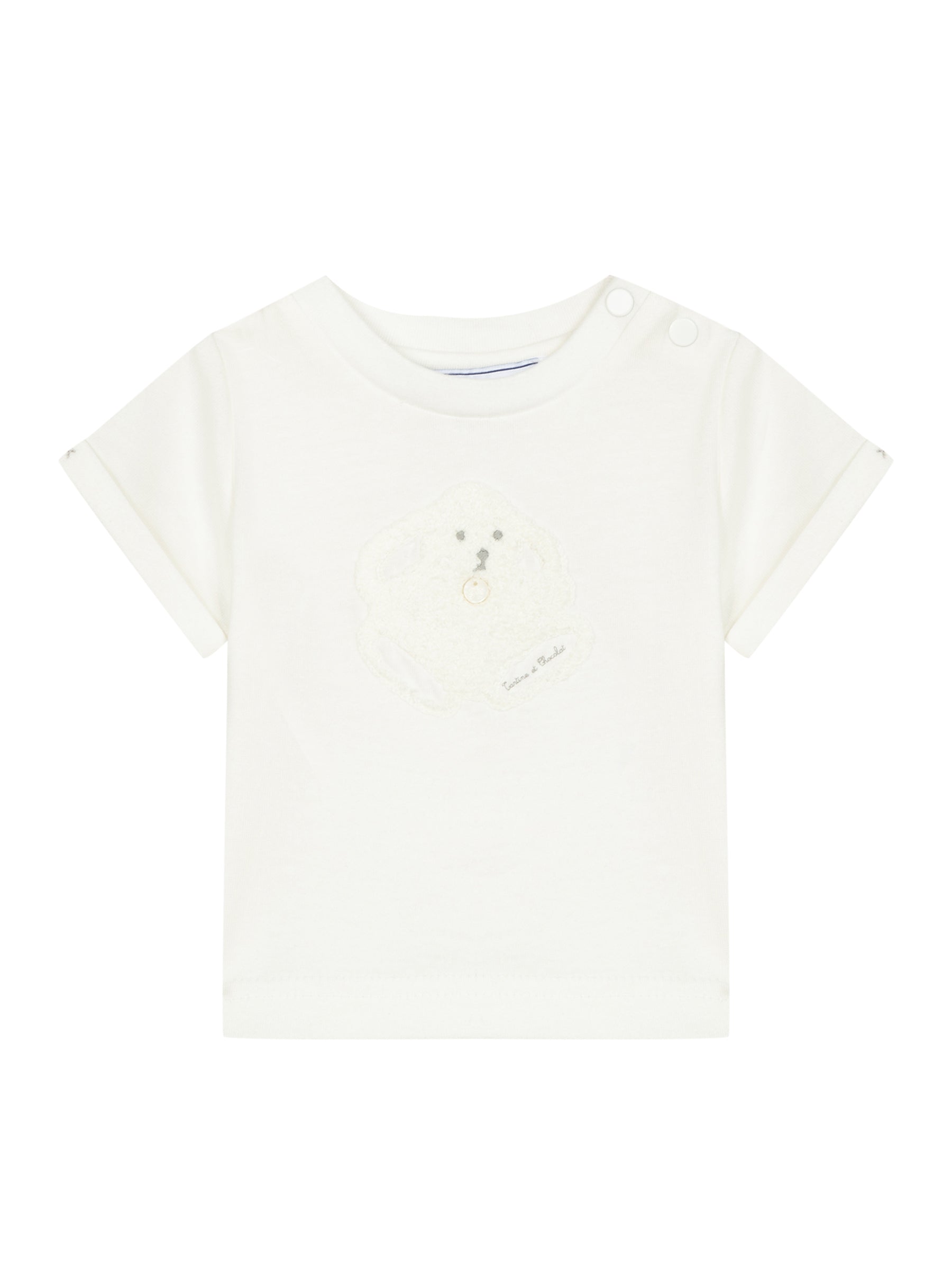 T-shirt - White jersey with rabbit - Tartine Et Chocolat