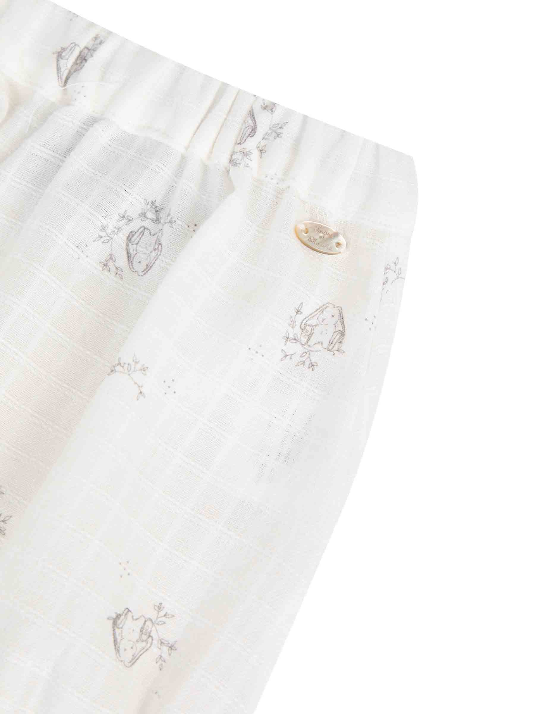 Trousers - Ecru print cotton - Tartine Et Chocolat