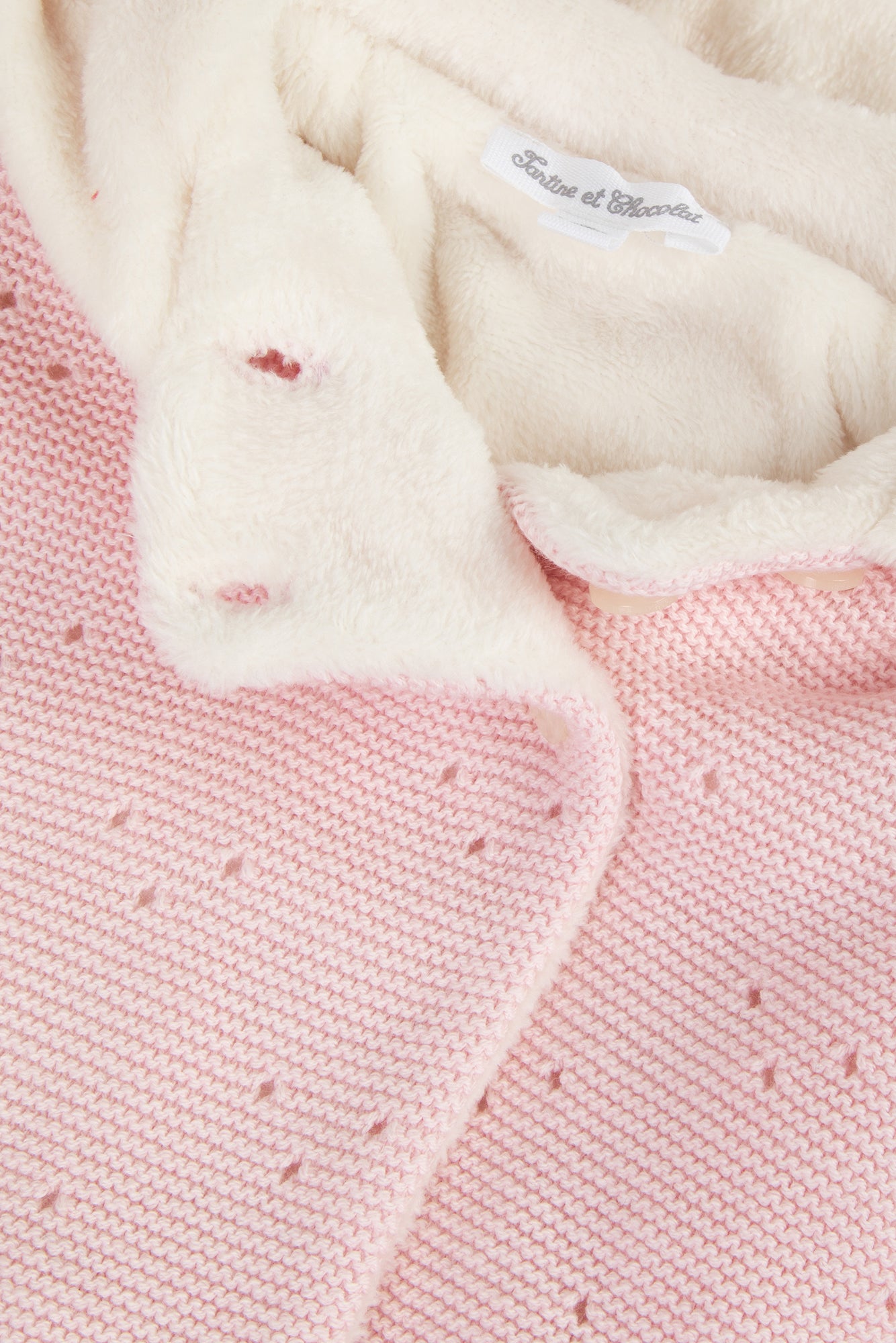 Coat - Pale pink knit Light pink / 6M