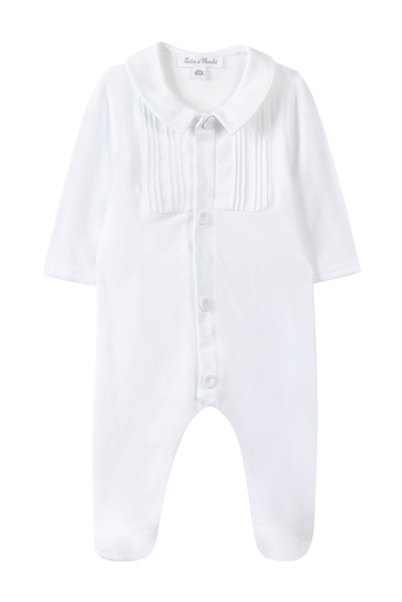 Pyjamas - White velour White / 6M
