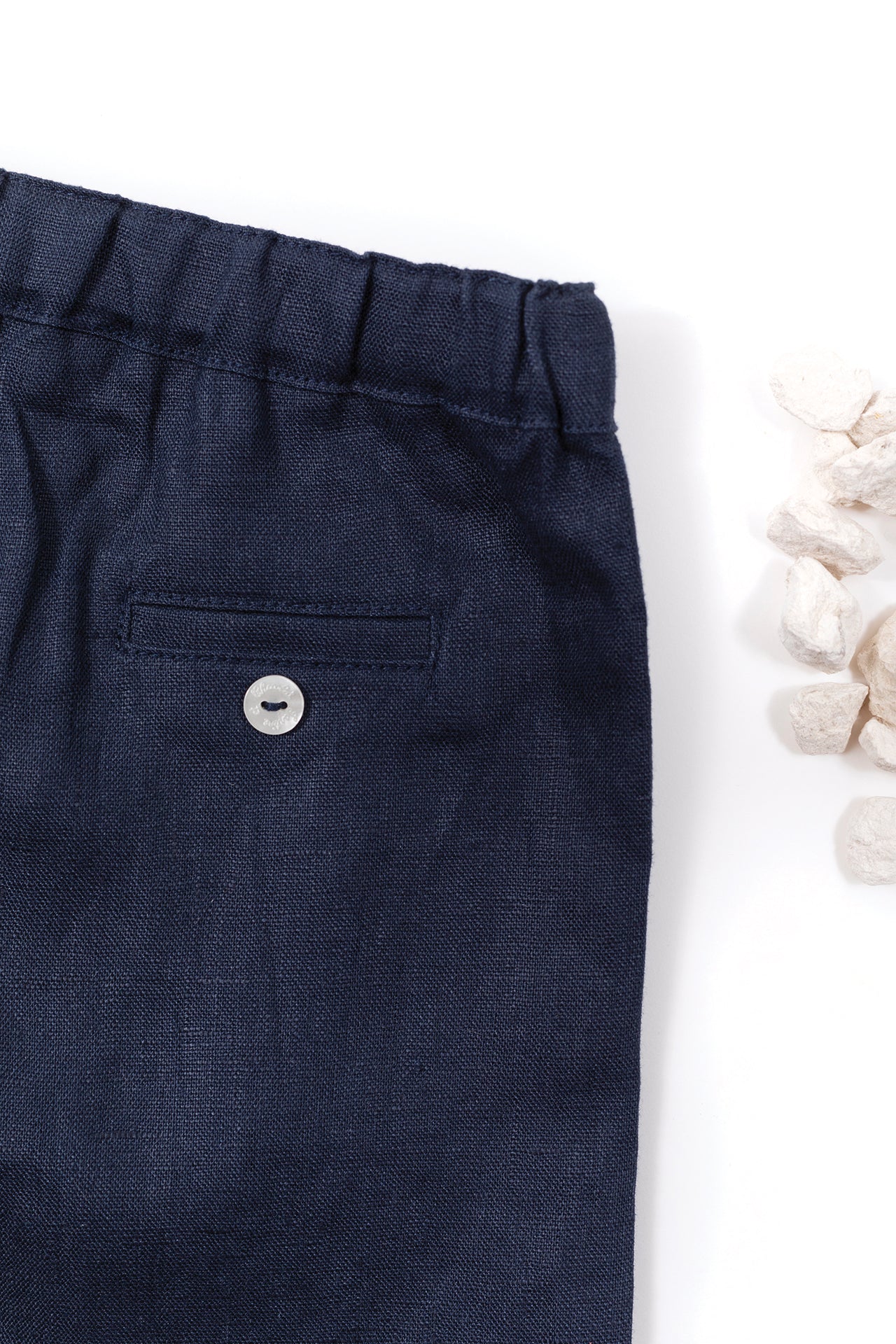 Trousers - Navy Made Of Linen Marine / 2Y