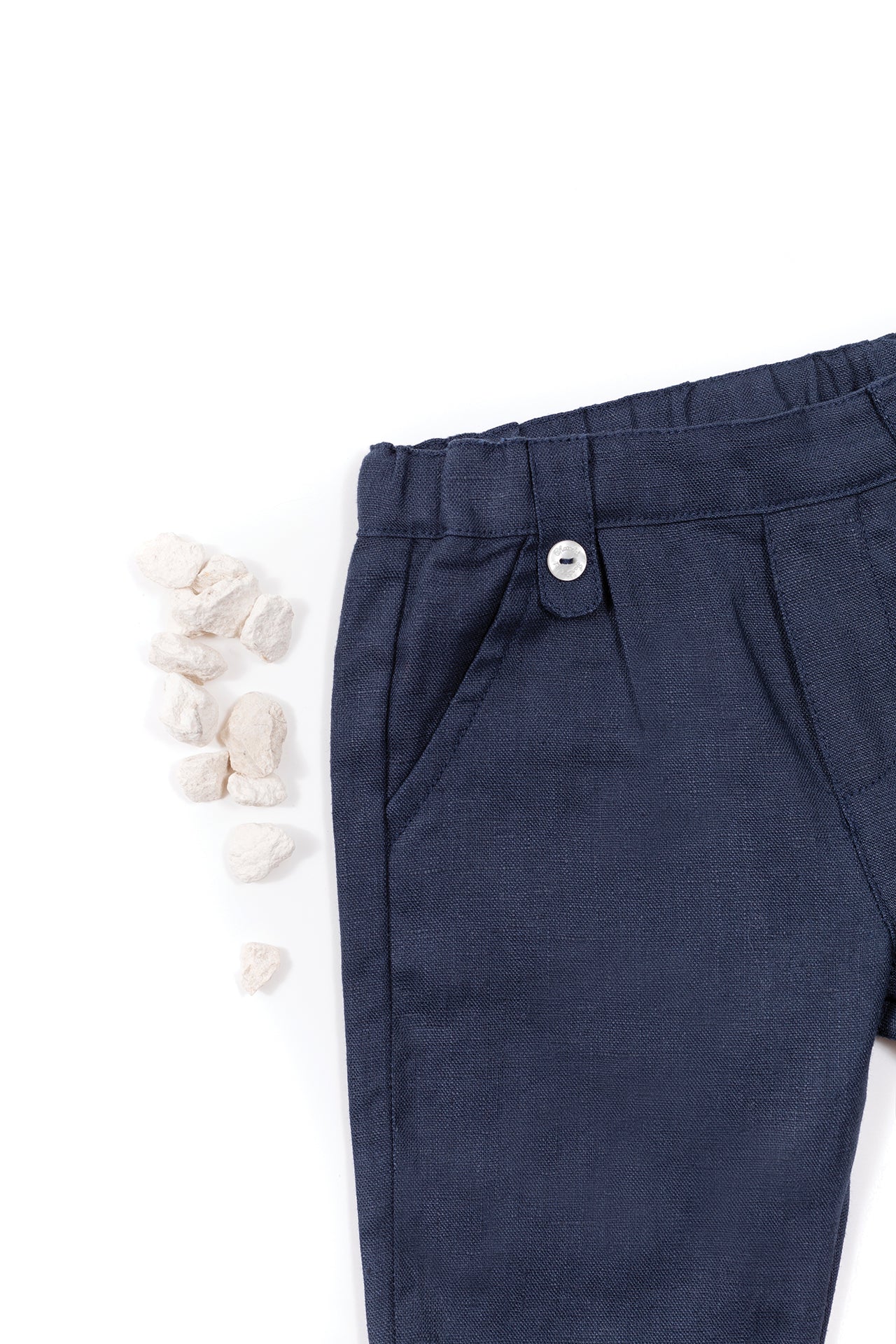Trousers - Navy Made Of Linen Marine / 2Y