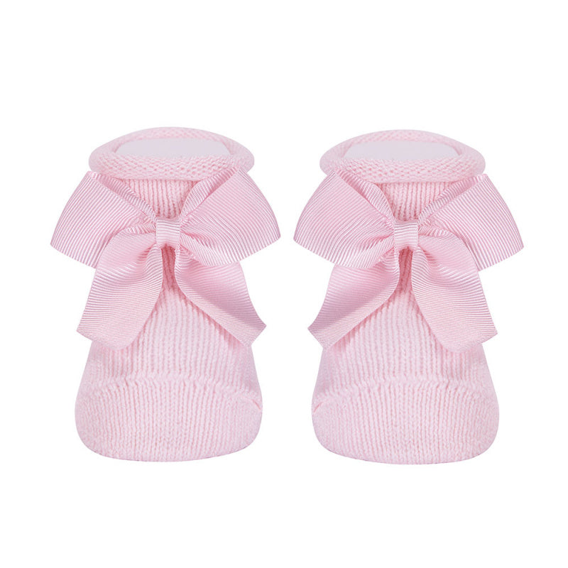 Baby Socks with Cotton Grosgrain Bow - Cóndor