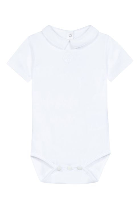 Bodysuit - White jersey with embroidery - Tartine Et Chocolat