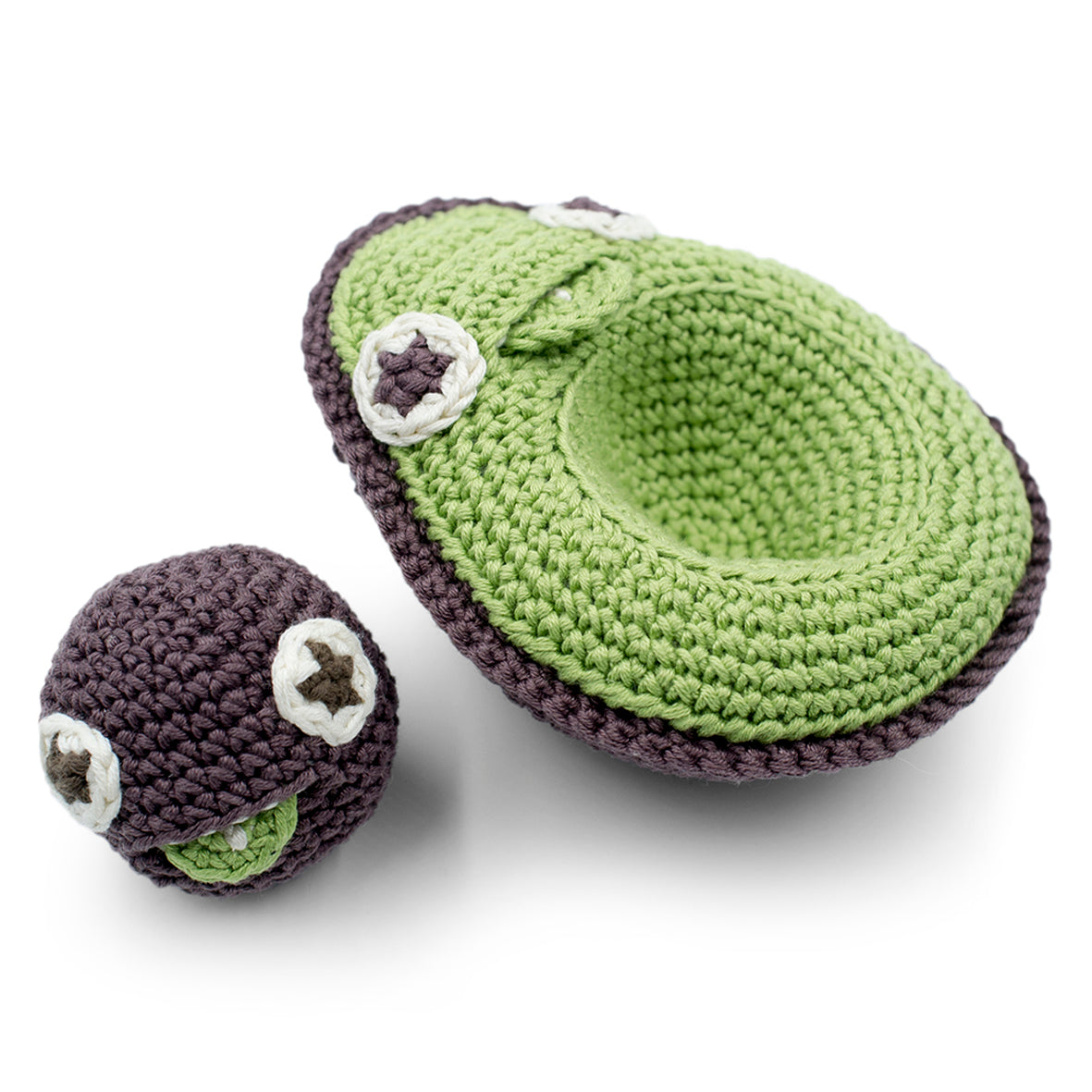 Mommy Avocado & Baby Stone - Rattle - Myum - The Veggy Toys