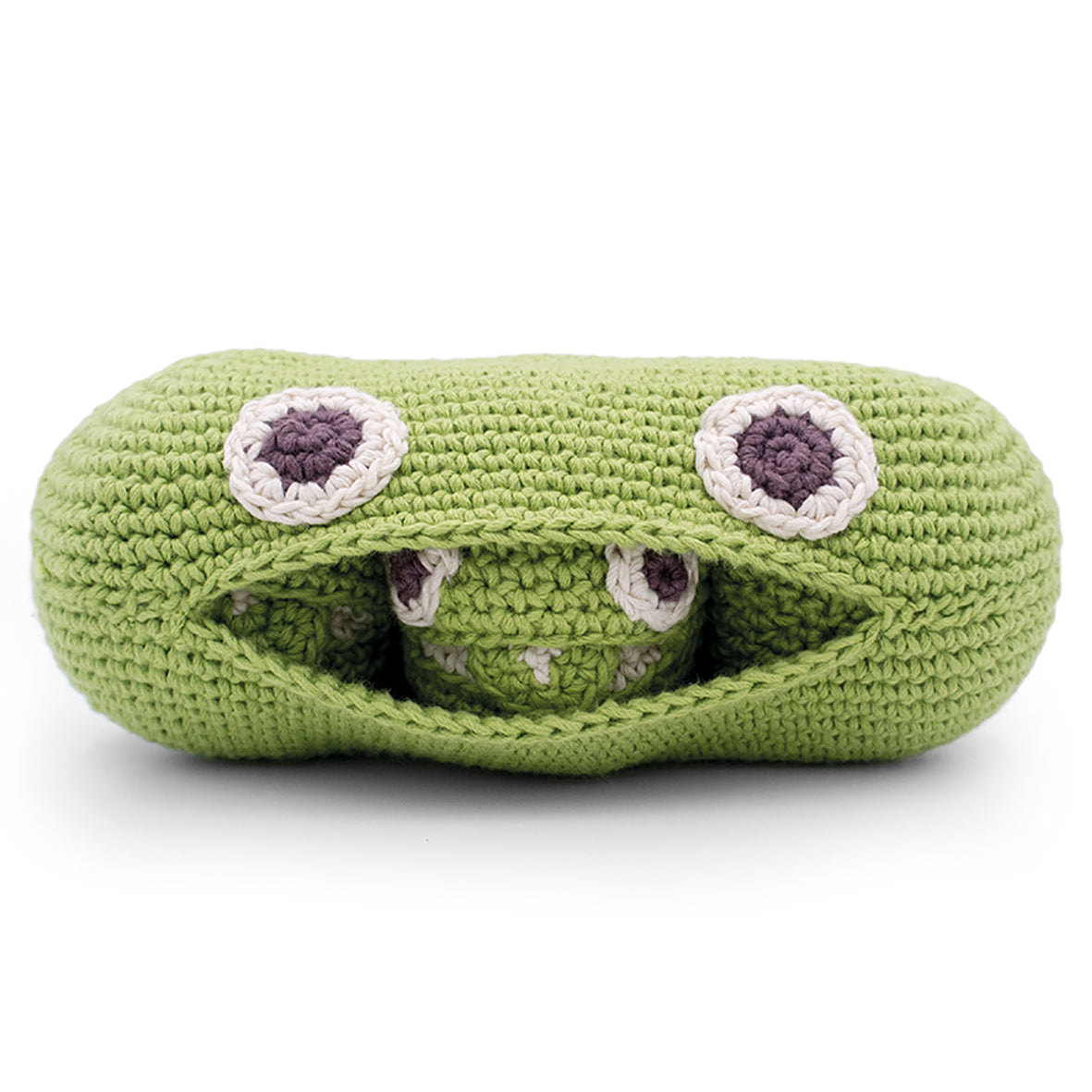 Green Peas Family - Rattle - Myum - The Veggy Toys